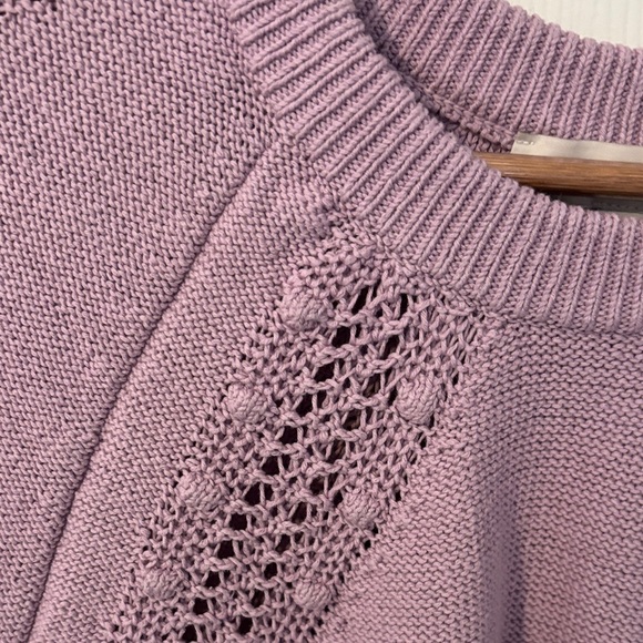 LOFT Purple Knit Top - Picture 2 of 5